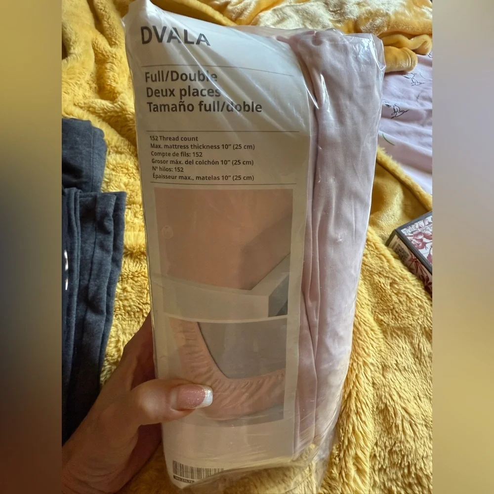 IKEA DVALA Full/Double Pink Sheet